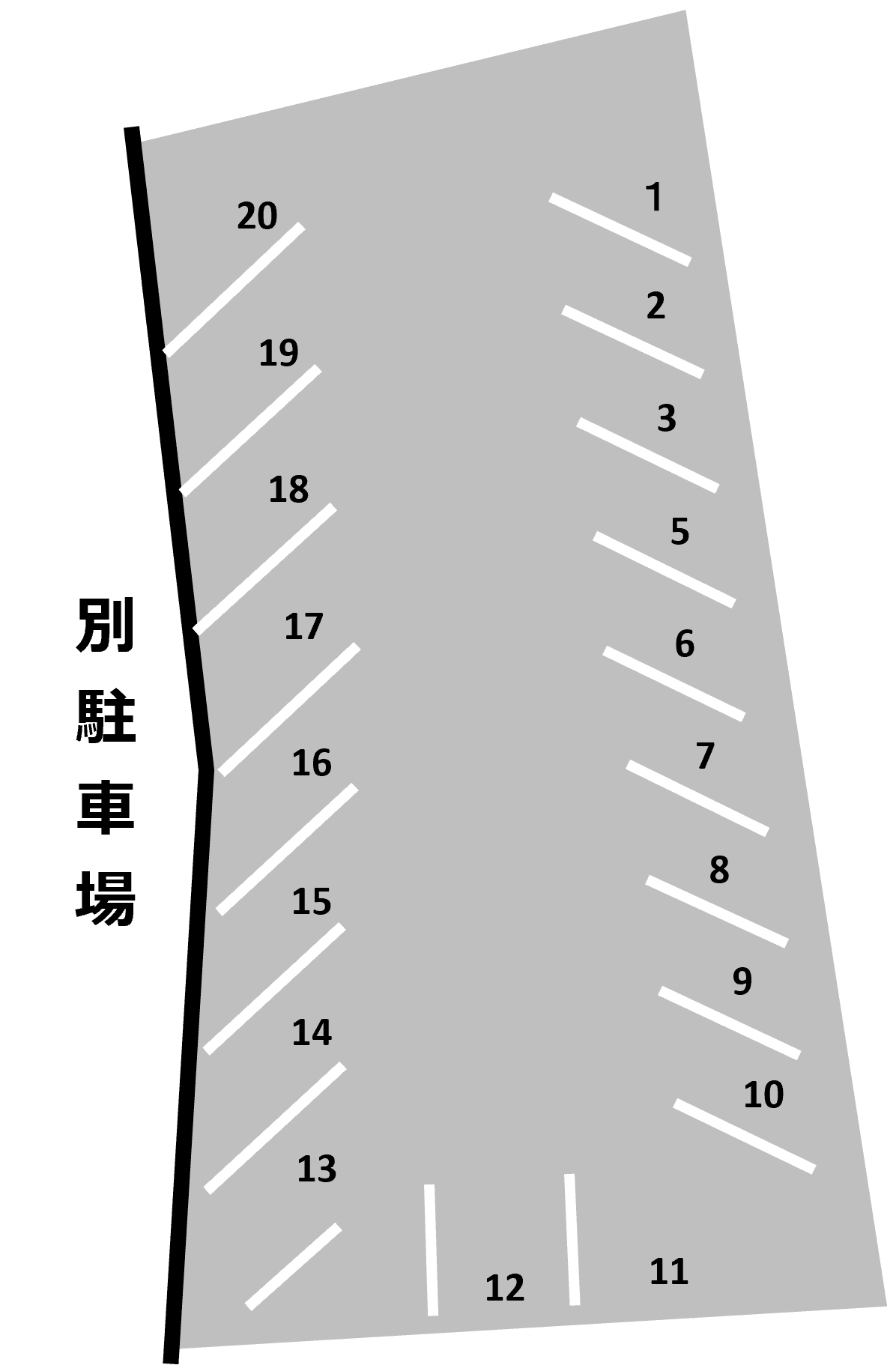 池上月極駐車場東の駐車配置図