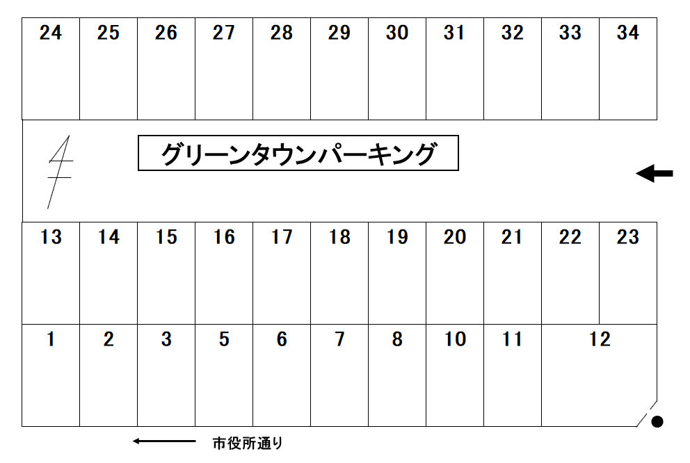 グリーンタウンパーキングの駐車配置図