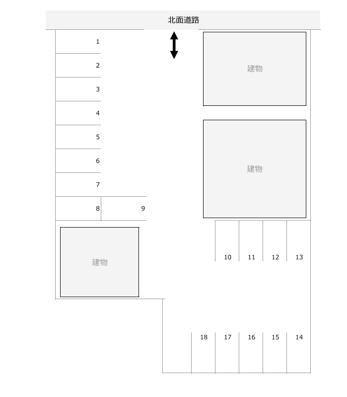 住吉2丁目135-89駐車場の駐車配置図