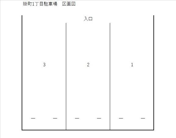 睦町１丁目駐車場の駐車配置図
