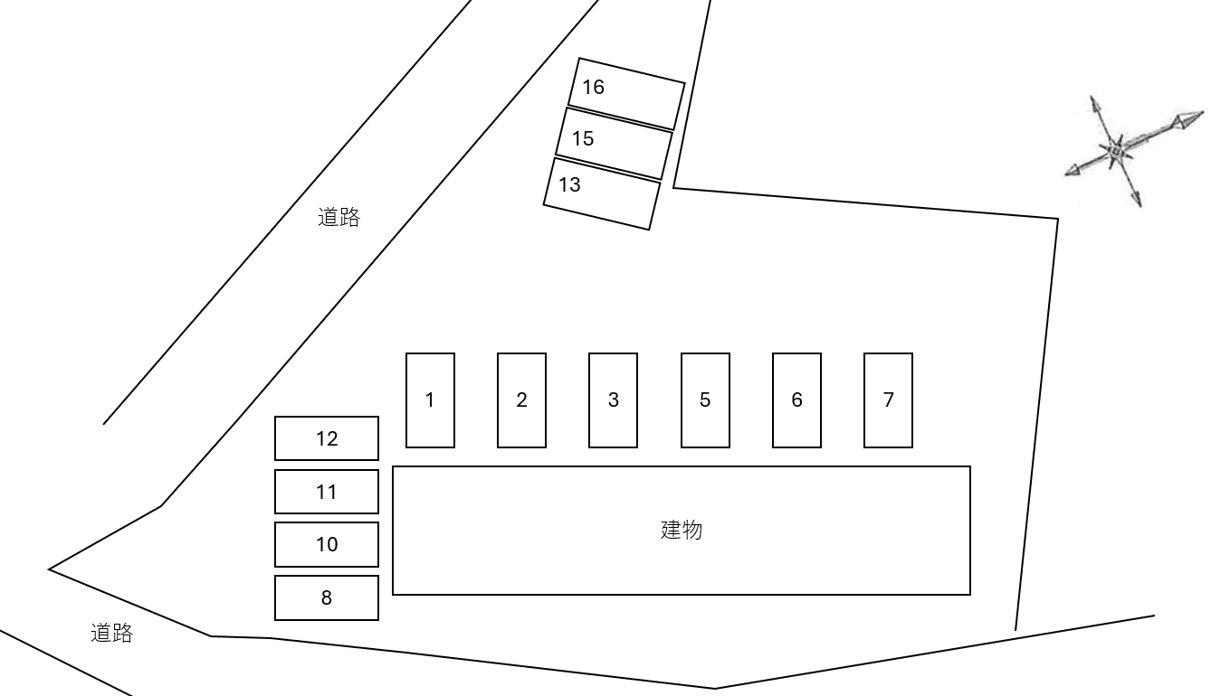 桜　Ｌｅｇｅｎｄ別駐車場の駐車配置図
