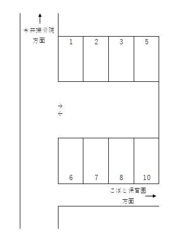 上乃木８丁目駐車場の駐車配置図