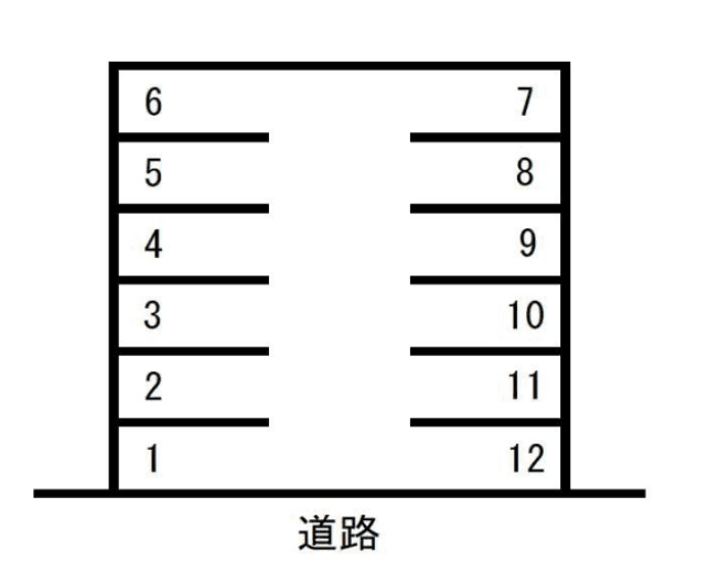 東力月極駐車場の駐車配置図
