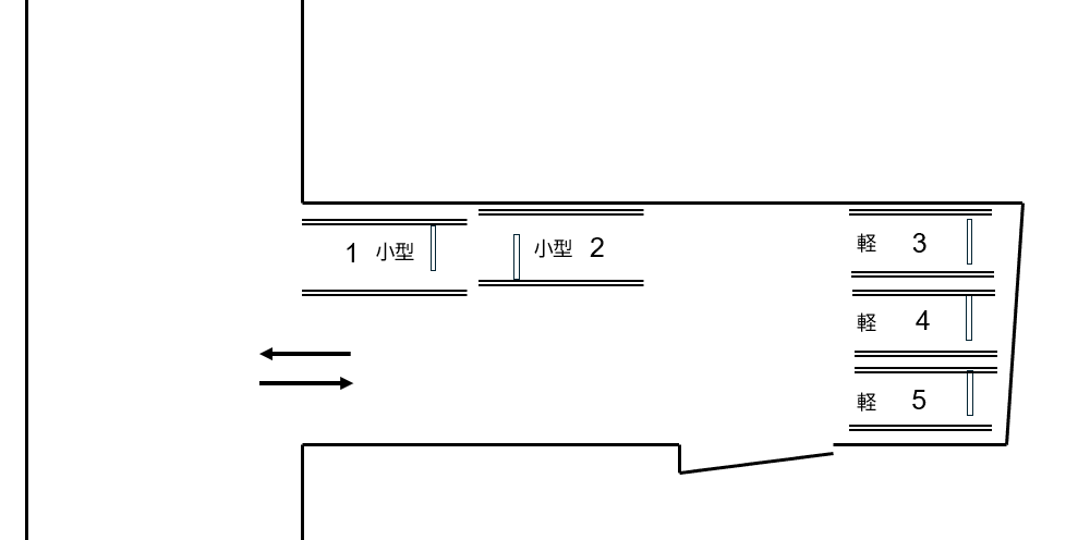ザ・パーク高野町第４の駐車配置図