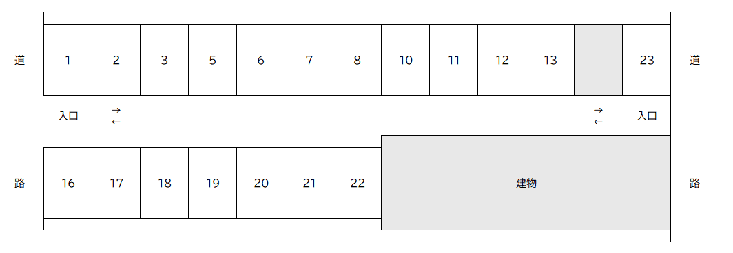 鈴木(磯部)駐車場の駐車配置図