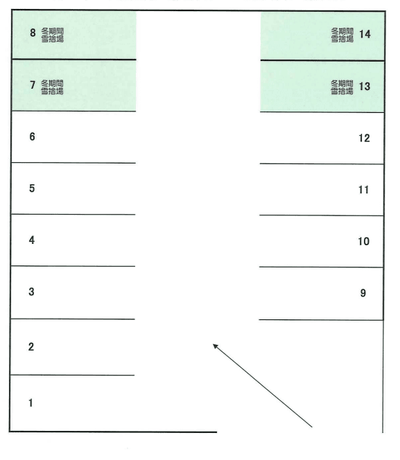 平和通4丁目南8･7-2駐車場の駐車配置図