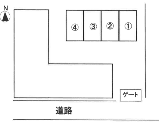 エルスト東住吉の駐車配置図