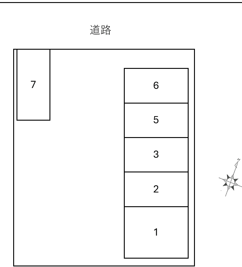 ＤＵＰＬＥＸ ＨＩＤＡＫＡ Ⅱ敷地外別駐車場②の駐車配置図