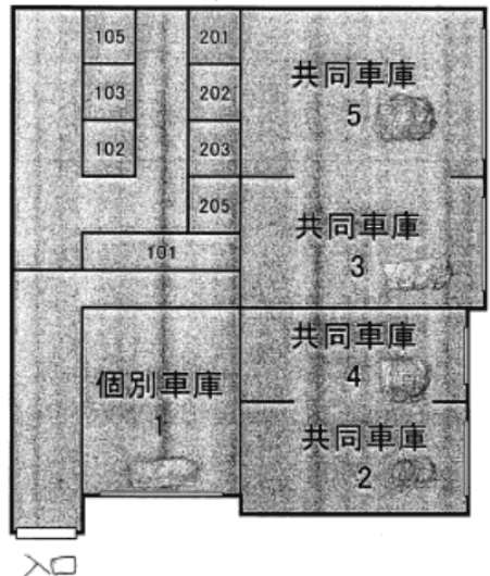 シティハウス琴似の駐車配置図