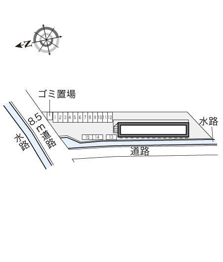 ラヴィアンローズ(22608)の駐車配置図