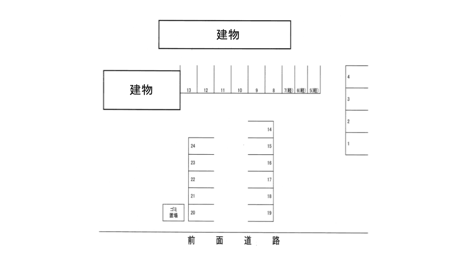 ユーハイツの駐車配置図