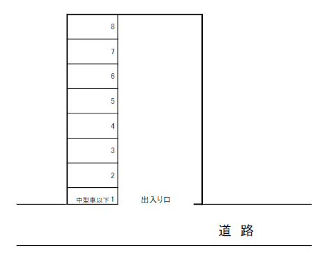 A-79 登呂4丁目 二宮貸駐車場の駐車配置図