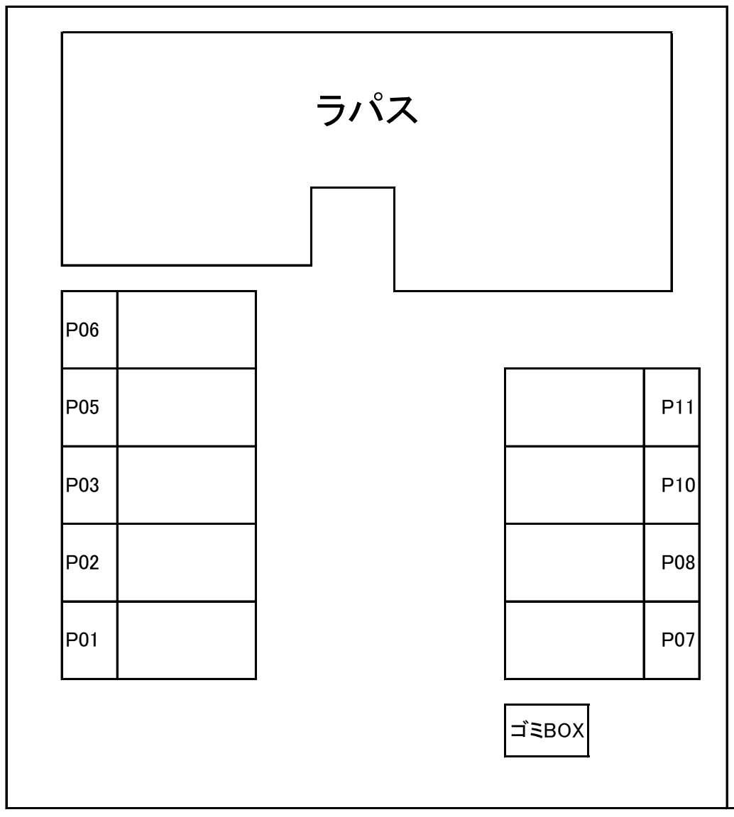 ラパスの駐車配置図