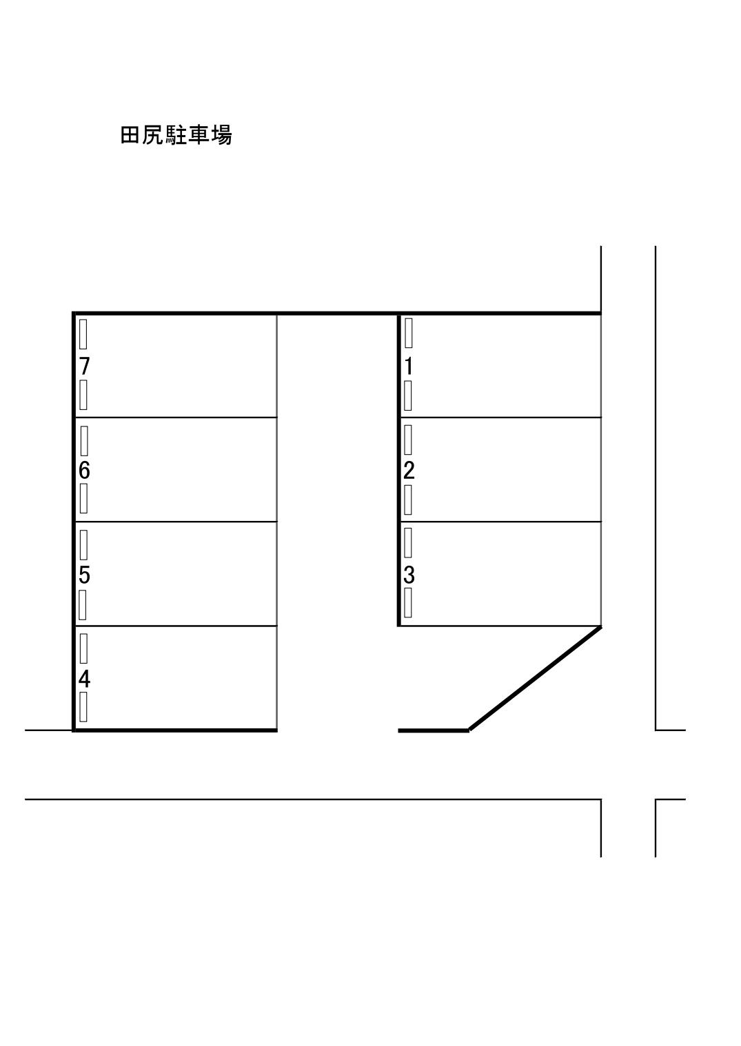 田尻駐車場の駐車配置図