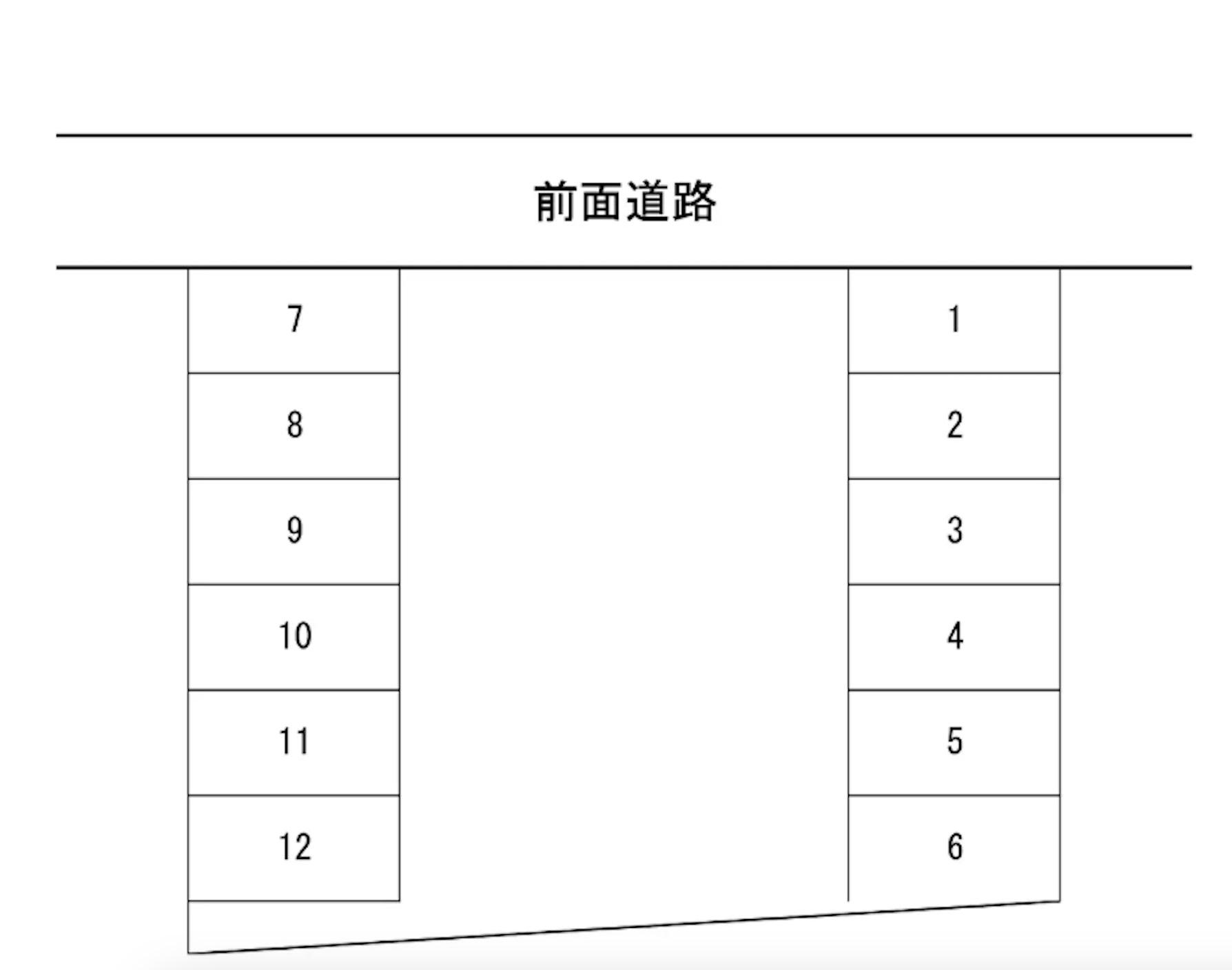 利松２丁目ガレージの駐車配置図