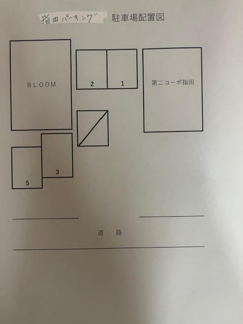 指田パーキングの駐車配置図