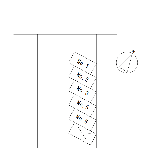 佐鳴台1丁目岡本様駐車場の駐車配置図