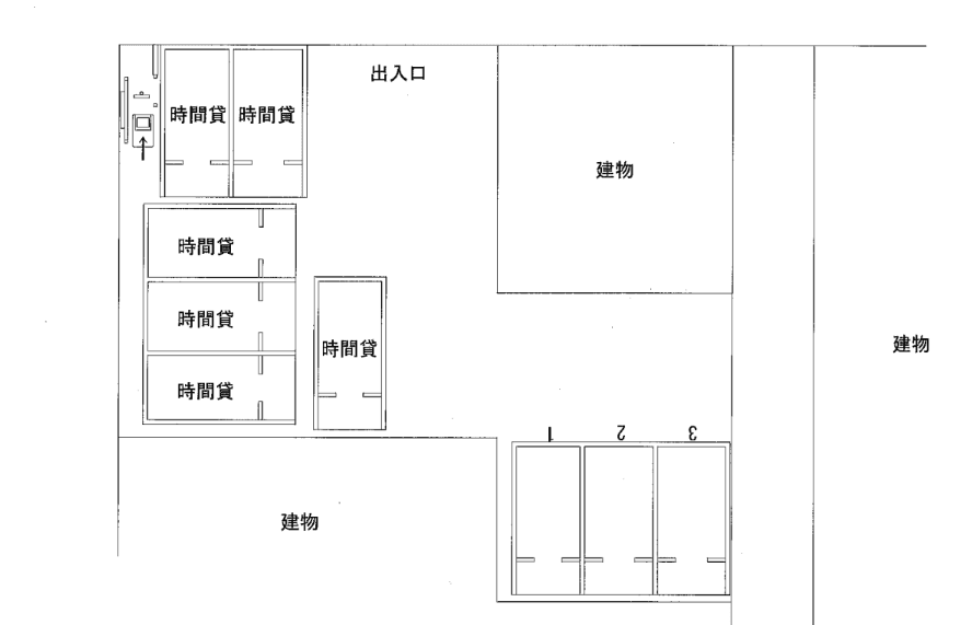 TP中区赤門町月極駐車場の駐車配置図