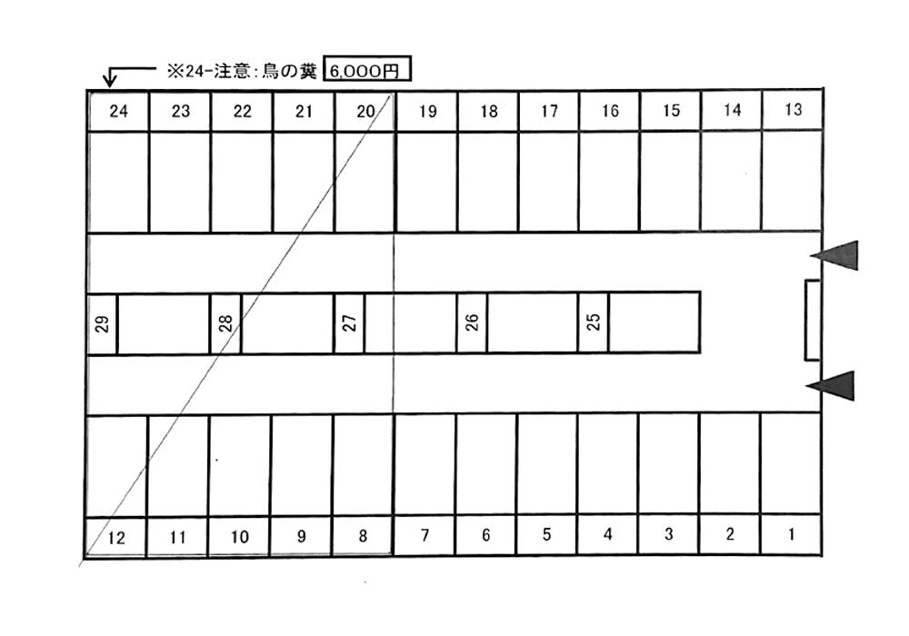 リバーサイドＰの駐車配置図