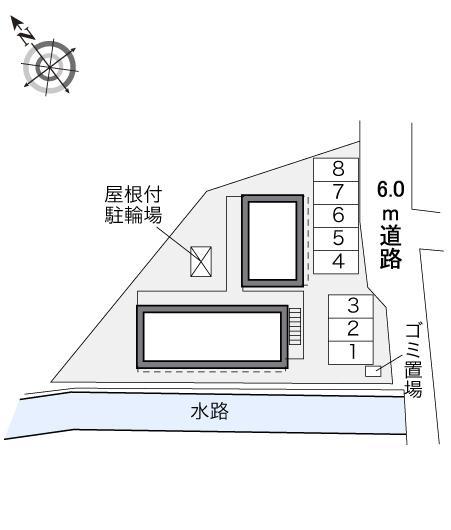 ルナシャインⅢ(34973)の駐車配置図