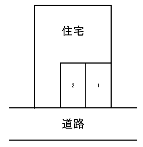 山本駐車場の駐車配置図