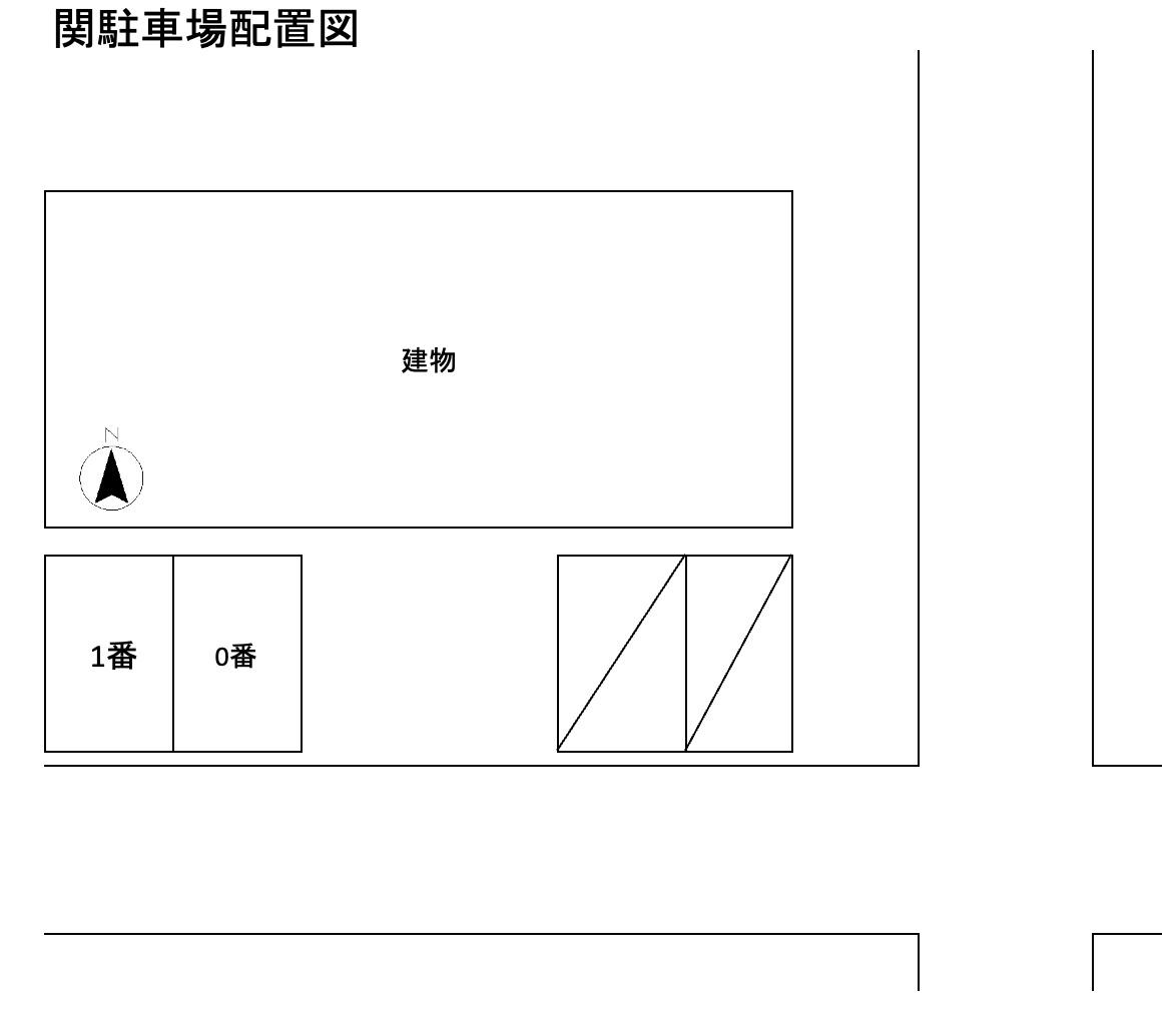 関駐車場の駐車配置図