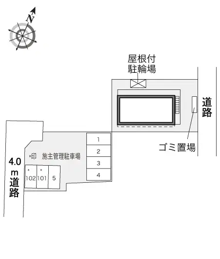 ＳＨＩＭＡＤＡ(33742)　敷地外駐車場の駐車配置図