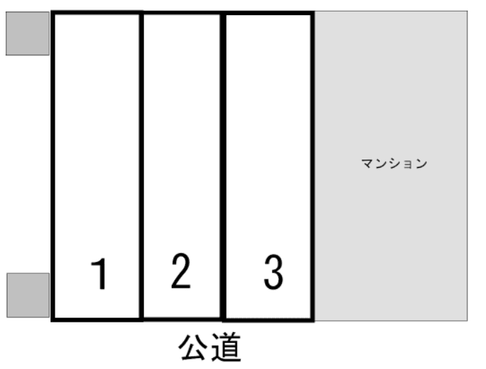 ペガサス駐車場の駐車配置図