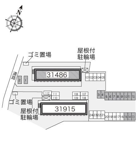 ＭＯＮＺＡ(31486)　敷地外駐車場の駐車配置図