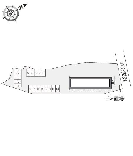 ビーンズ(16834)の駐車配置図
