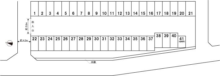 国分南4丁目駐車場の駐車配置図