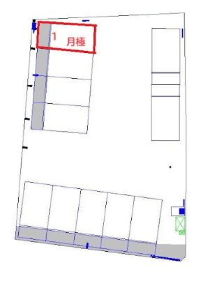 川間駅前第３の駐車配置図