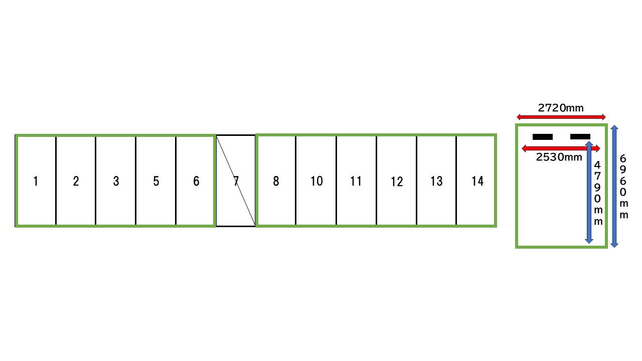 フレグランスＴＫ月極駐車場の駐車配置図