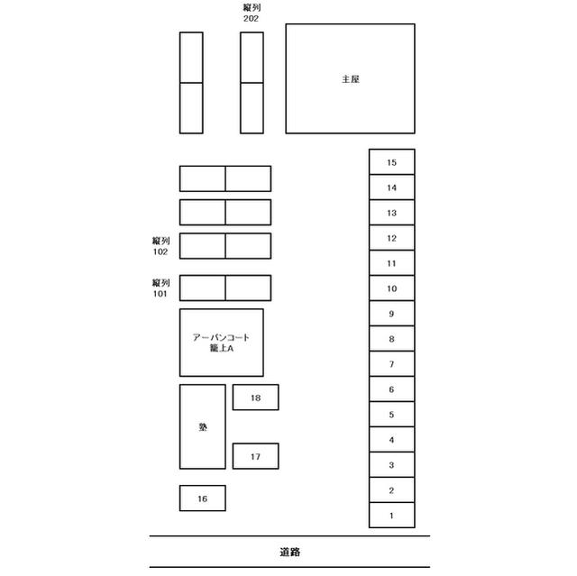 PD海野モータープールⅠの駐車配置図