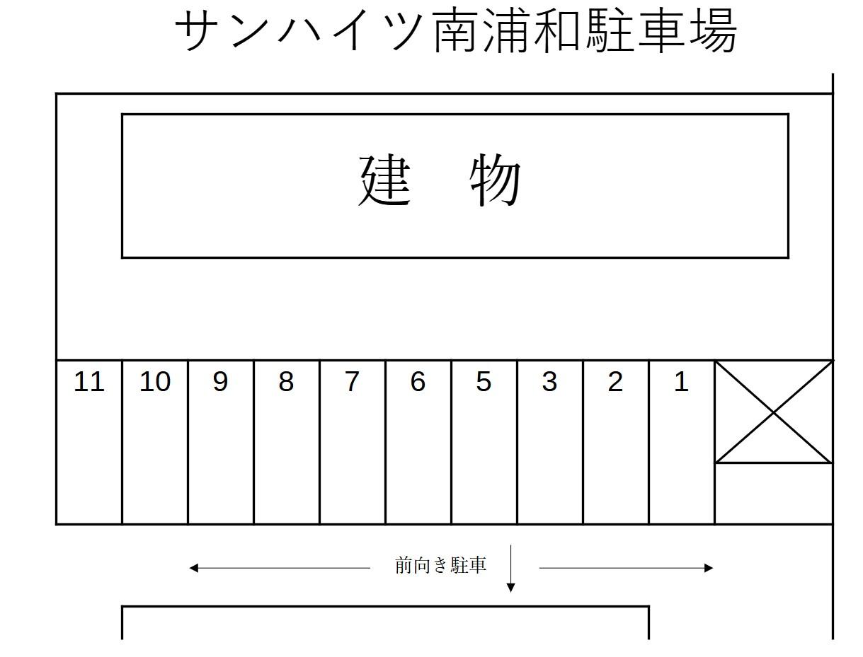 サンハイツ南浦和駐車場の駐車配置図