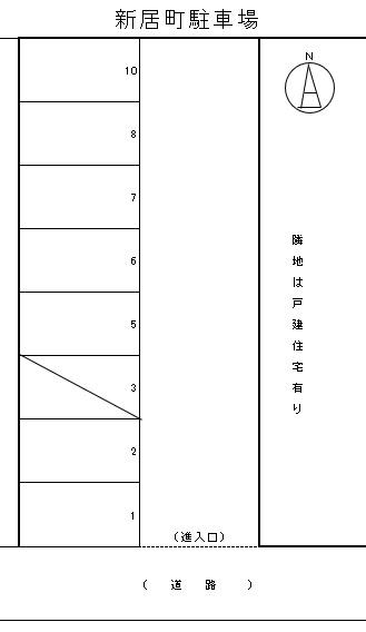 新居町駐車場の駐車配置図