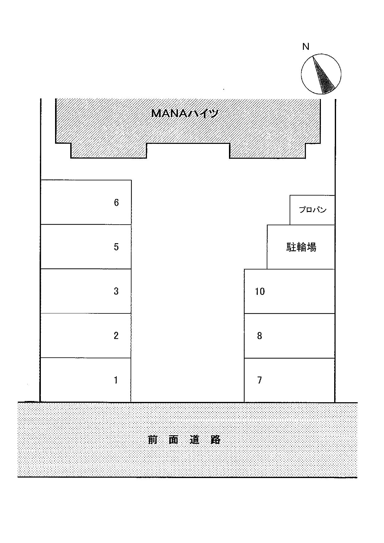 ＭＡＮＡハイツの駐車配置図