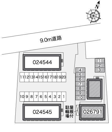 ジャルダンＣ(26791)の駐車配置図