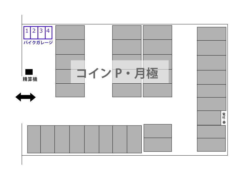 B-GARAGE2ふじみ野東3丁目の駐車配置図