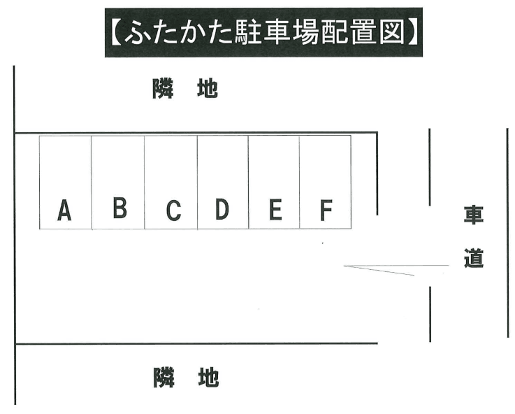 ふたかた駐車場の駐車配置図