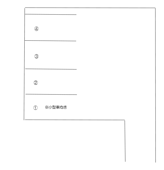 北村駐車場の駐車配置図