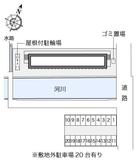 リリー(34979)　敷地外駐車場の駐車配置図