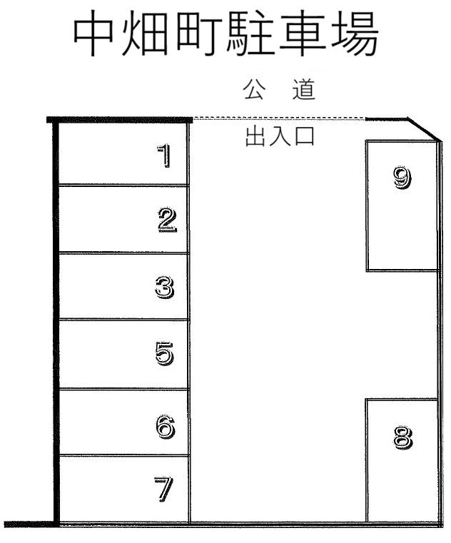 中畑町駐車場の駐車配置図