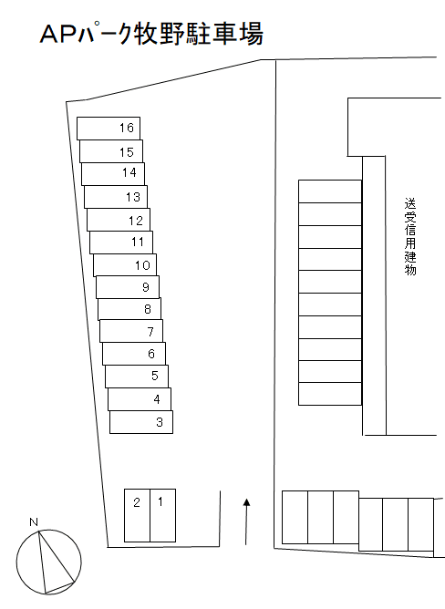 ＡＰパーク牧野の駐車配置図