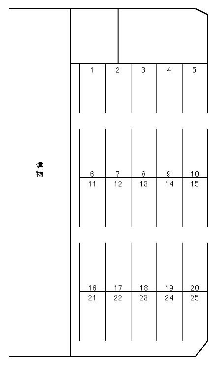 加藤中岩田五丁目駐車場の駐車配置図