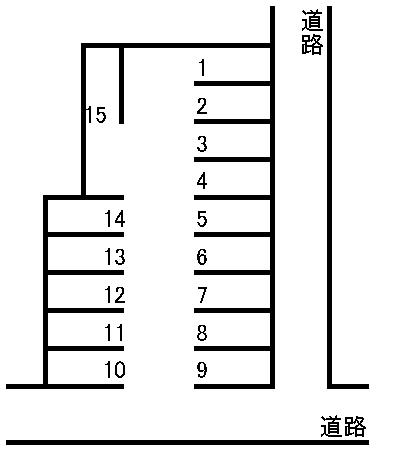 本田駐車場の駐車配置図