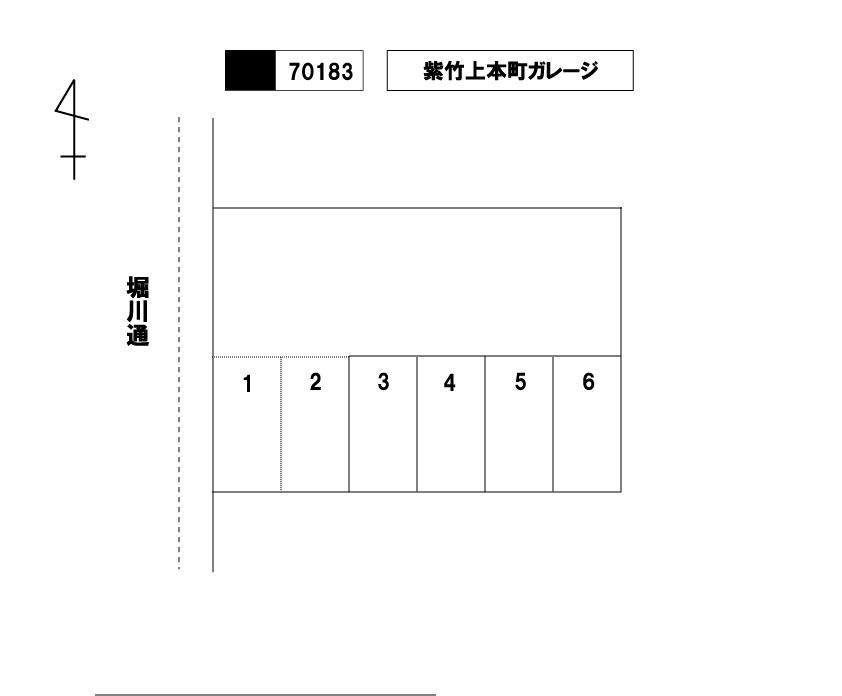 紫竹上本町ガレージの駐車配置図