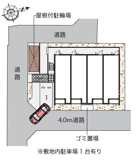 クレイノクリエイト仁川(58442)の駐車配置図