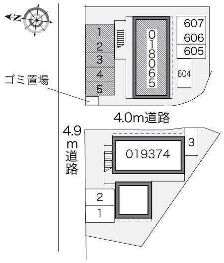 パークサイドⅢ(18065)の駐車配置図