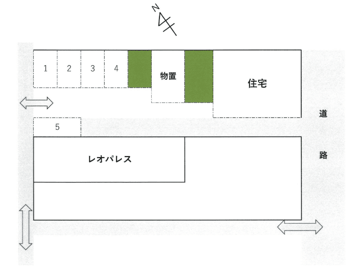 長田町Kパークの駐車配置図